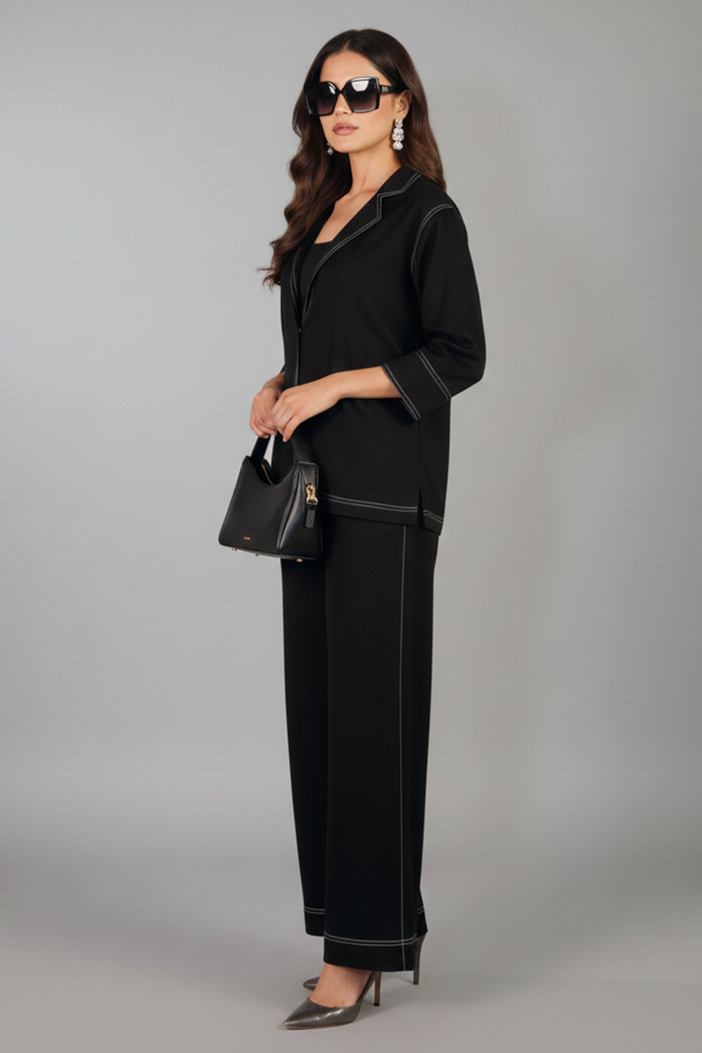 Contrast Stitch Power Co-ord Set