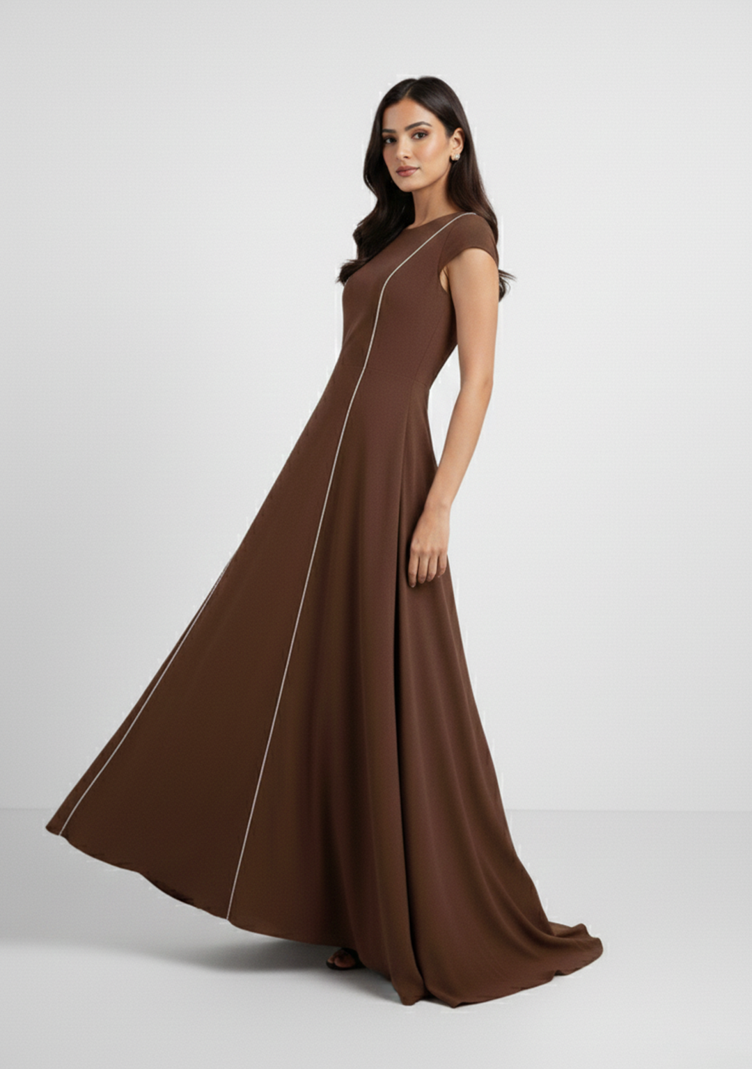 Terra Contrast Panel Maxi Dress