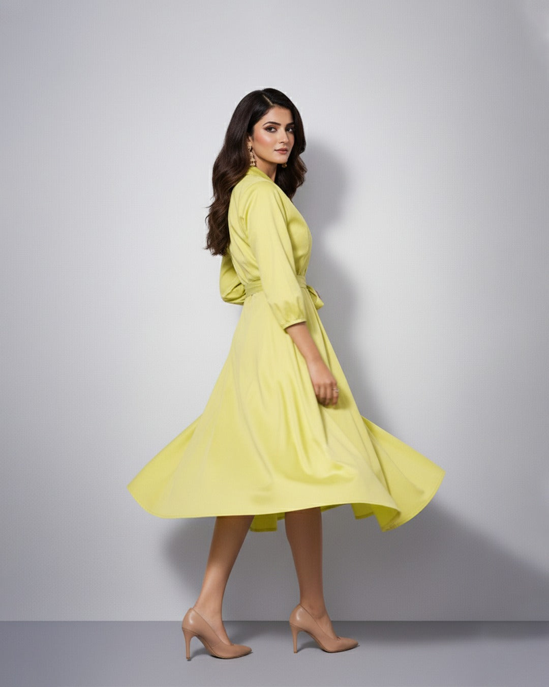The Citron Midi Dress