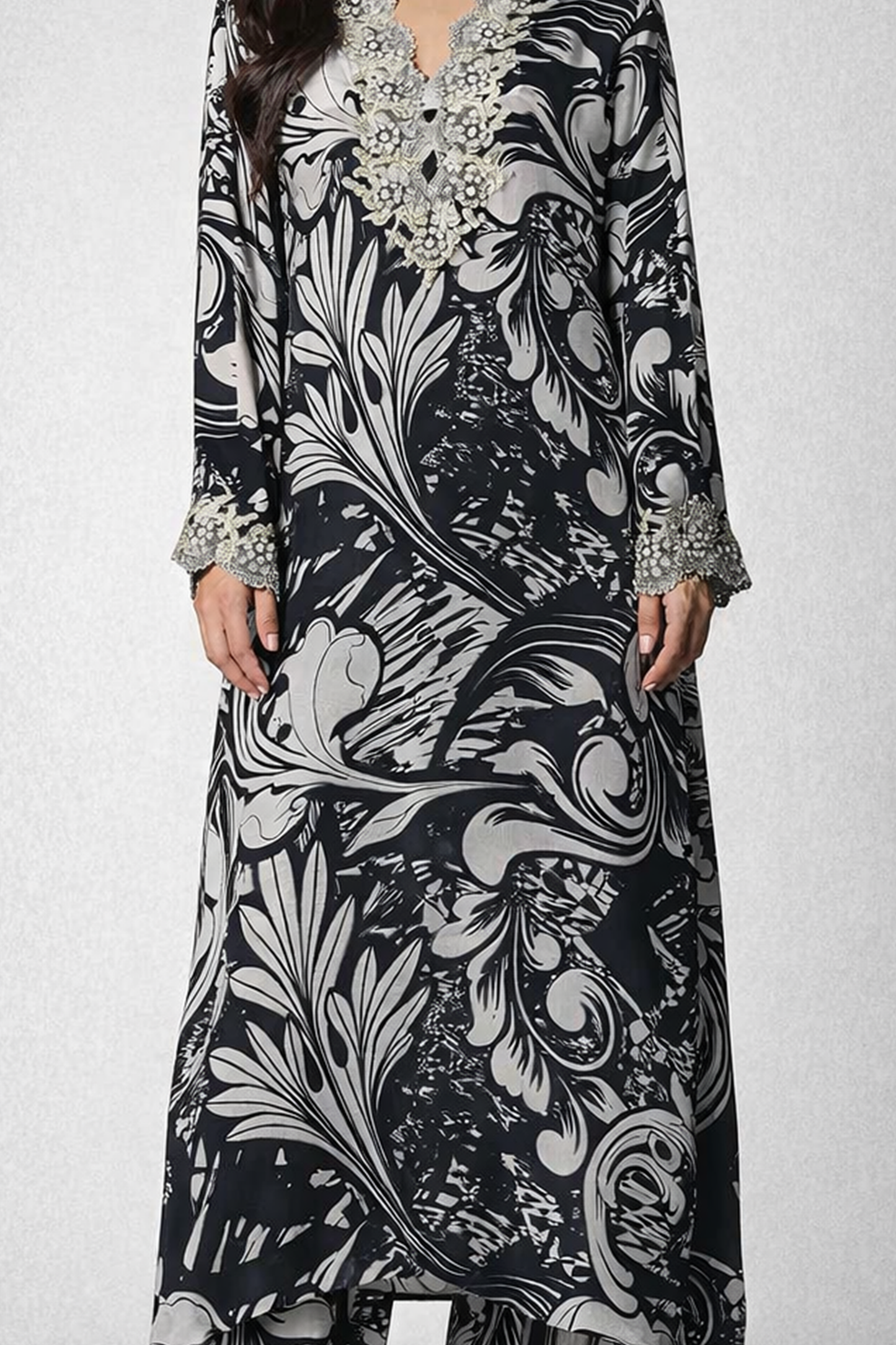 Monochromatic Floral Long Co-ord Set