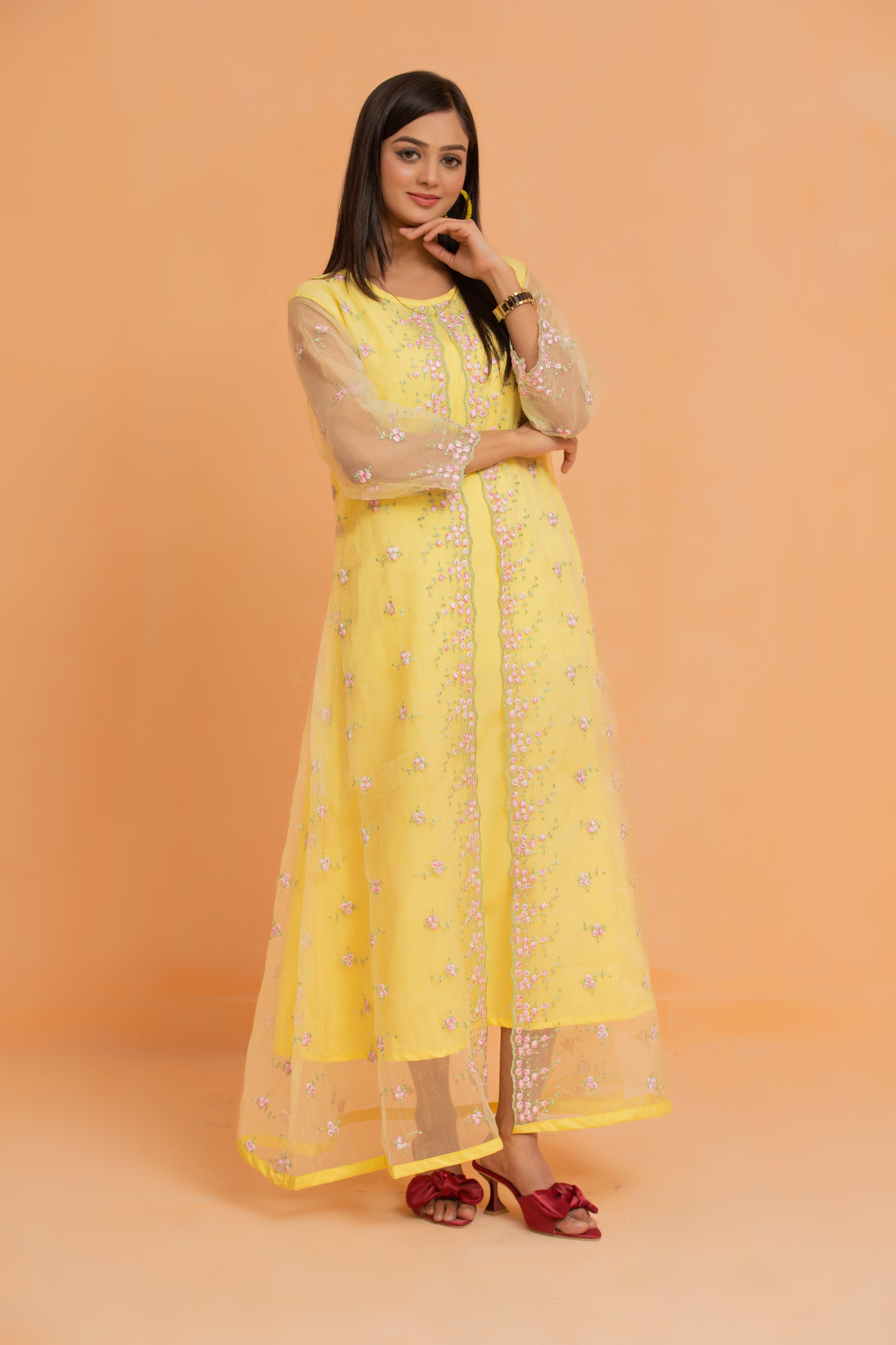 Luminous Layers Shrug Dress