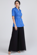 Azure Utility Cinched-Waist Shirt