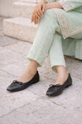 Classic Ribbon-Tie Ballet Flats