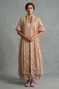 Dusty Rose Embellished Cape-Style Fusion
