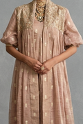 Dusty Rose Embellished Cape-Style Fusion