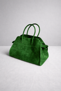 Emerald Suede Slouch Tote Hand Bag
