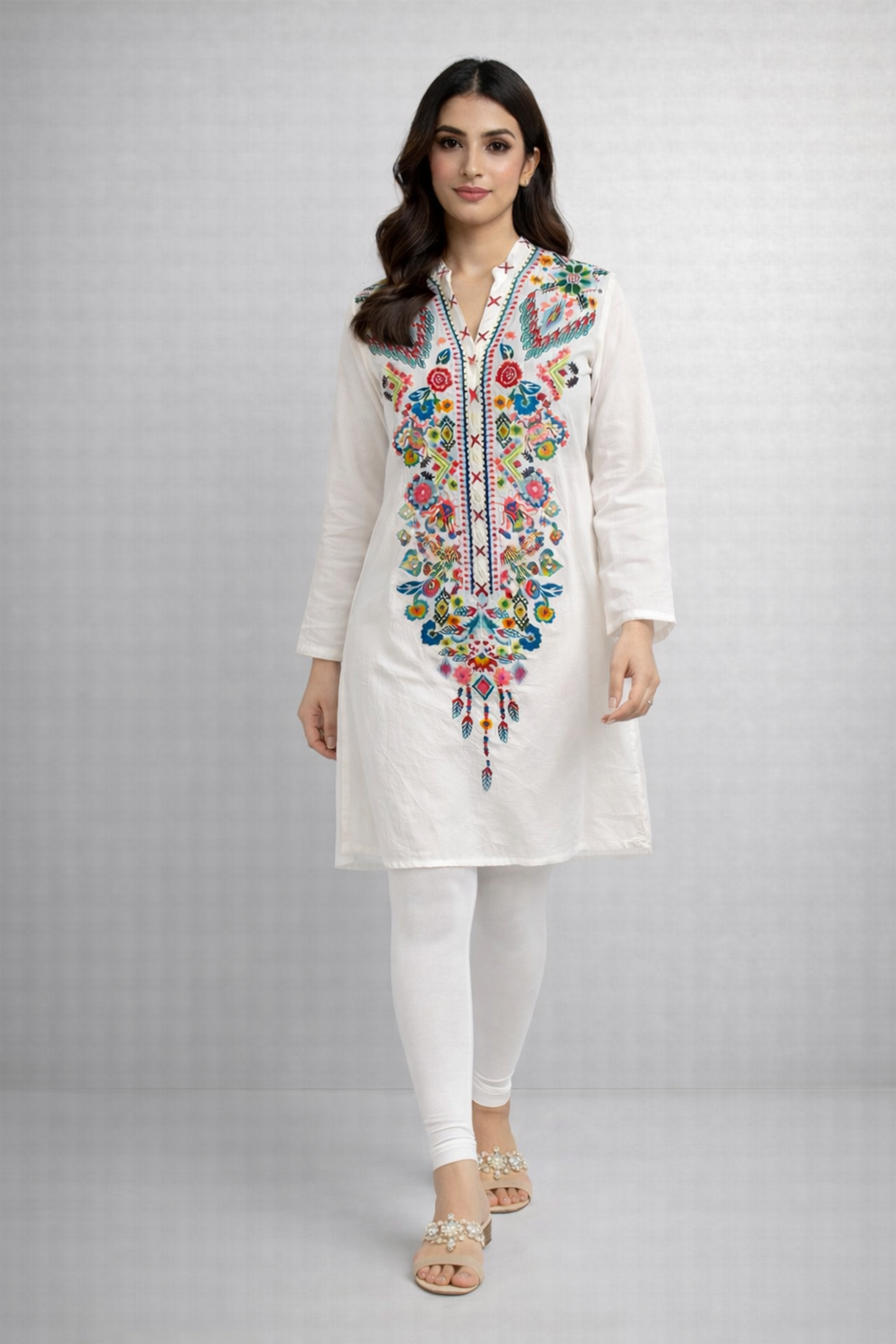 Flora Artisan Embroidered Co-Ord Set