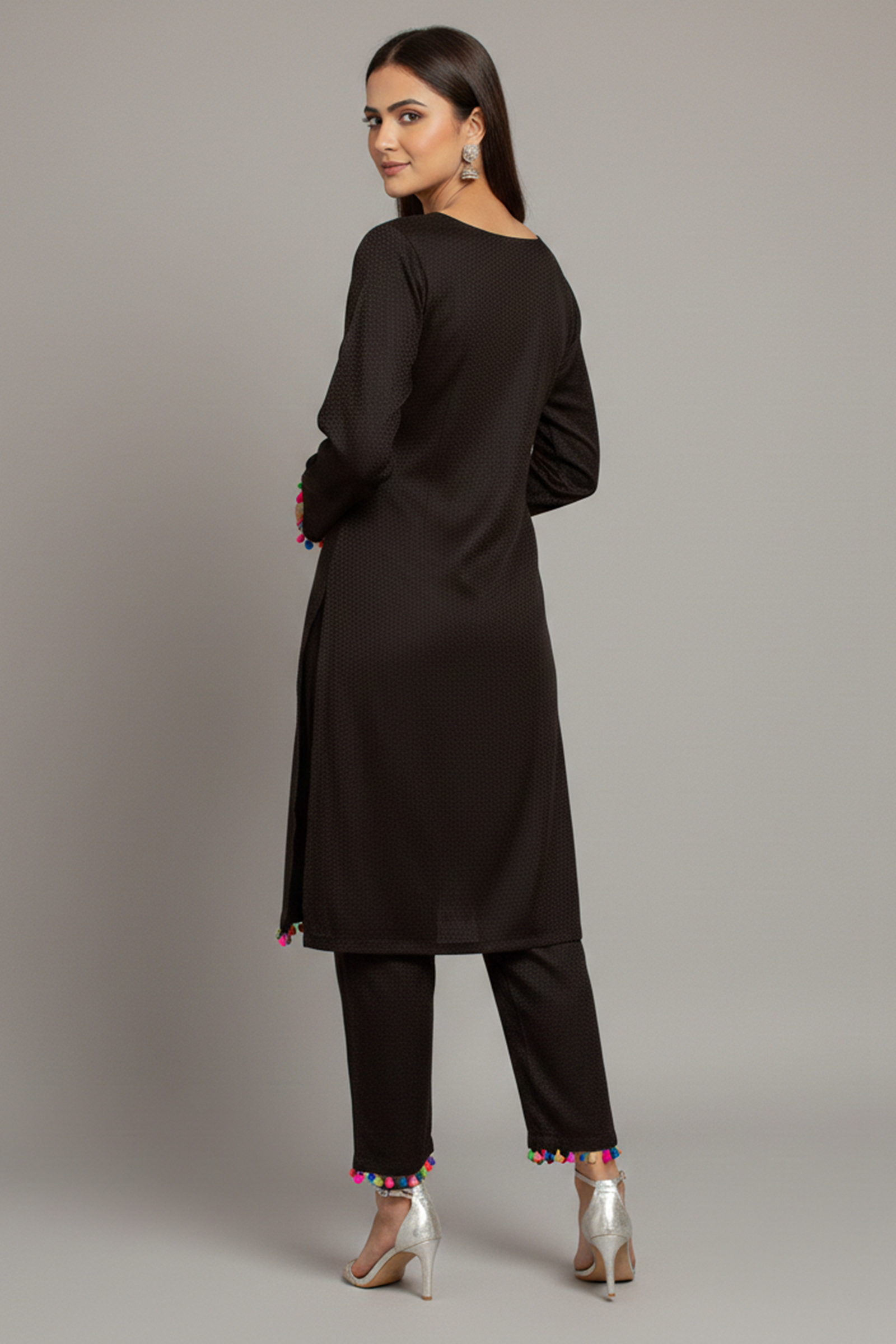 Black Crown Long Co Ord Set