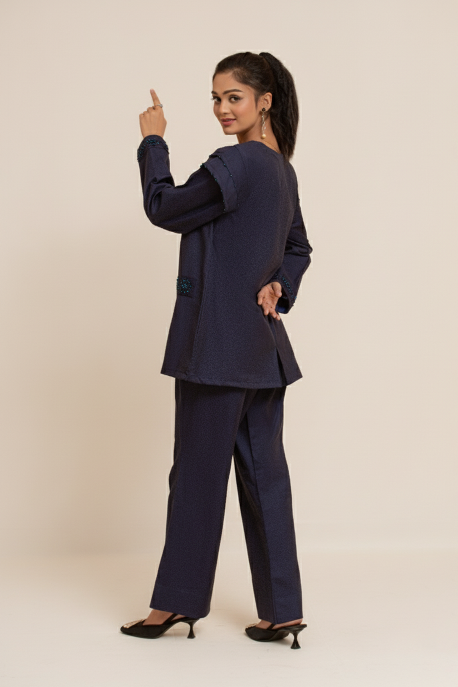 Blue Noir Ensemble Co Ord Set