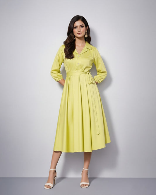 The Citron Midi Dress