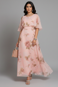 Fairy Pink Floral Maxi Dress