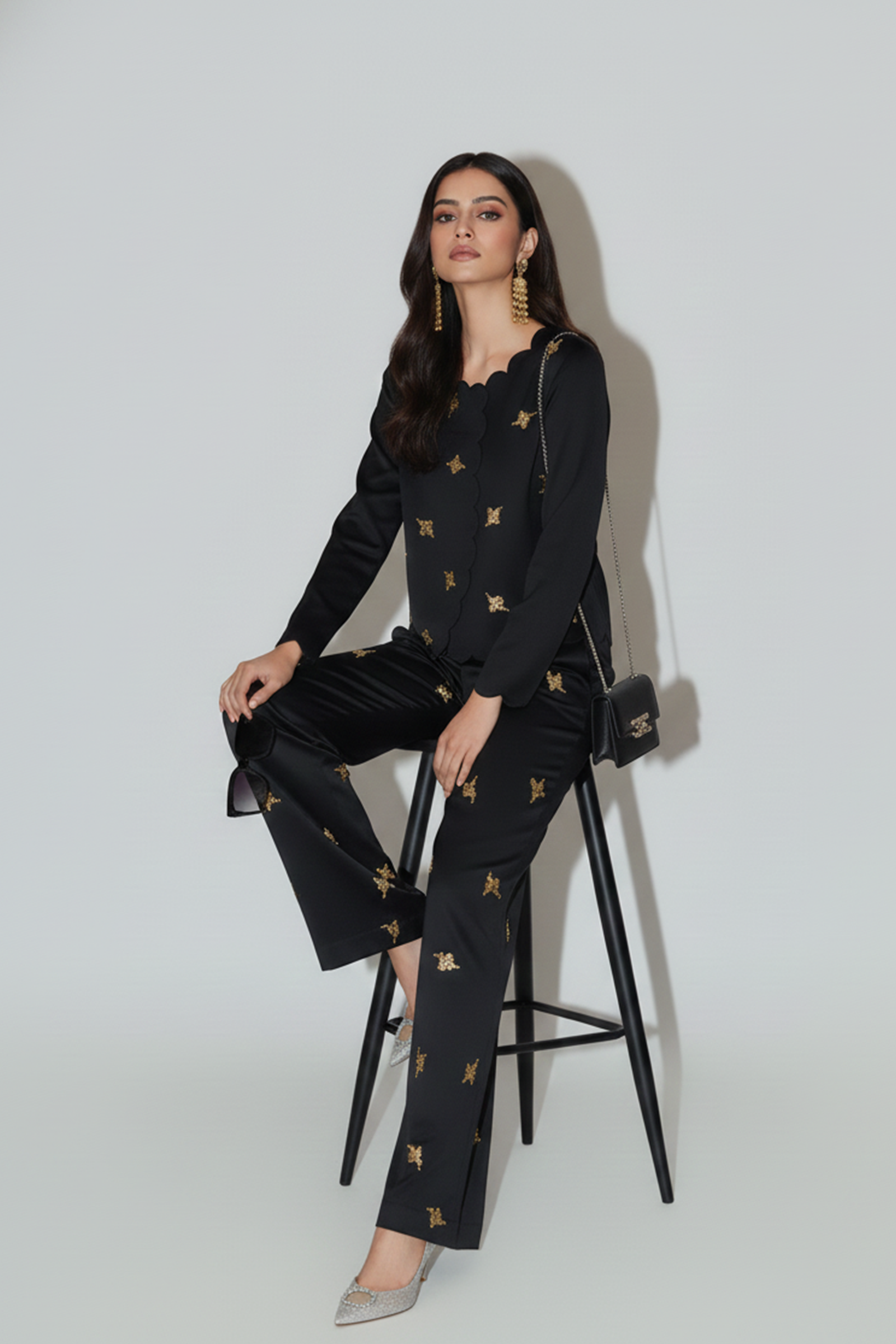 Midnight Scallop Co-ord Set