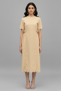Sand Shell Scalloped Dress