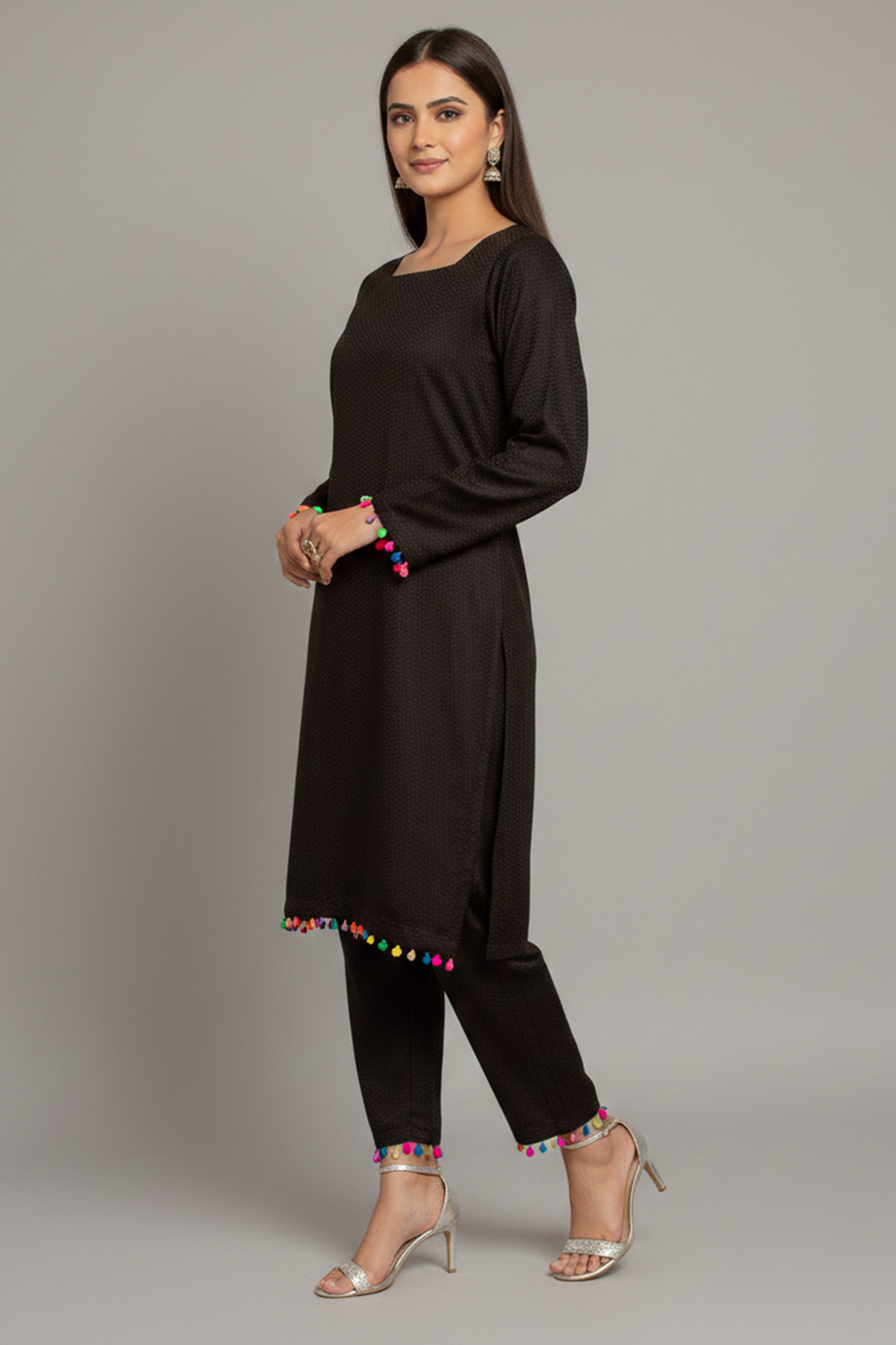 Black Crown Long Co Ord Set