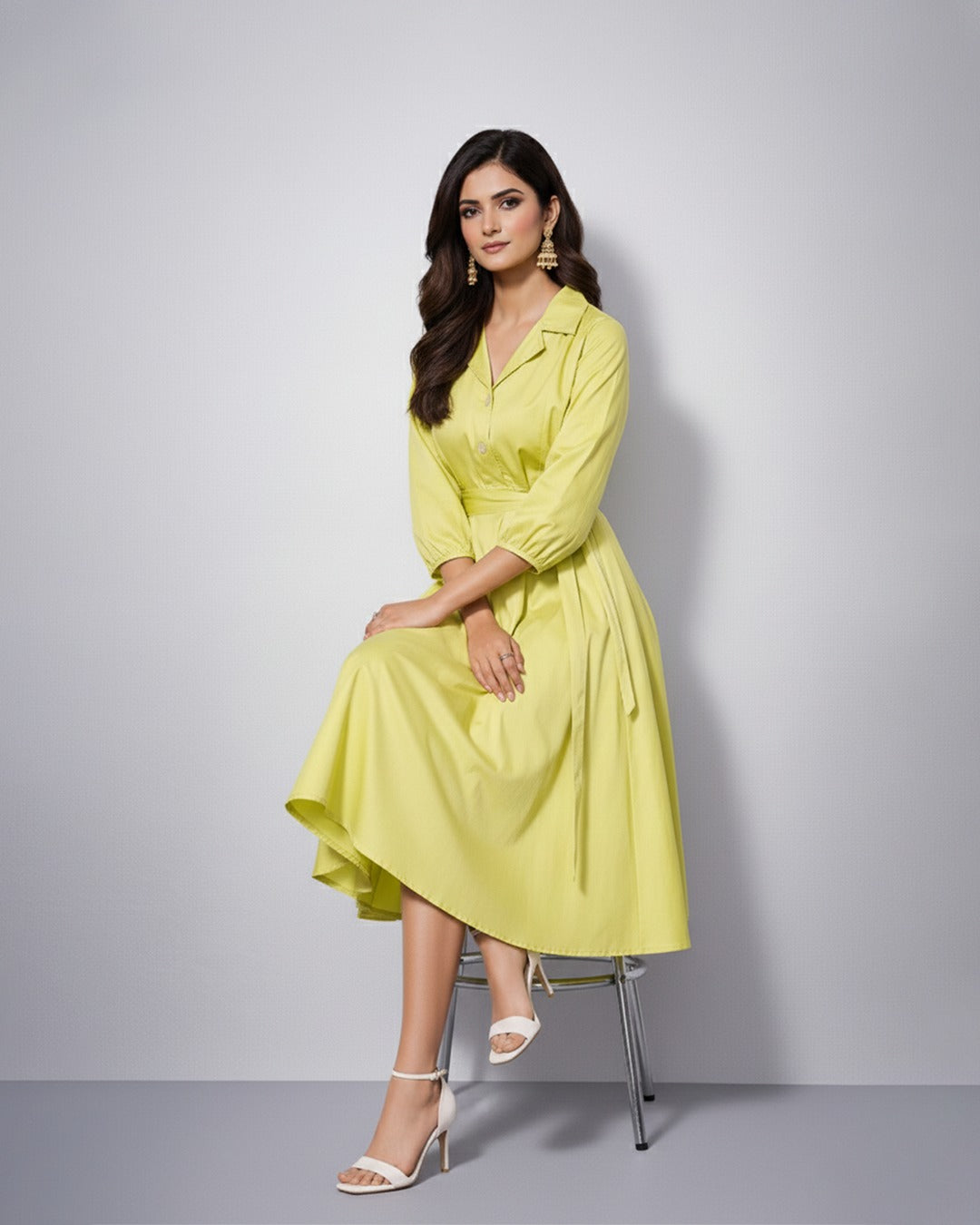 The Citron Midi Dress