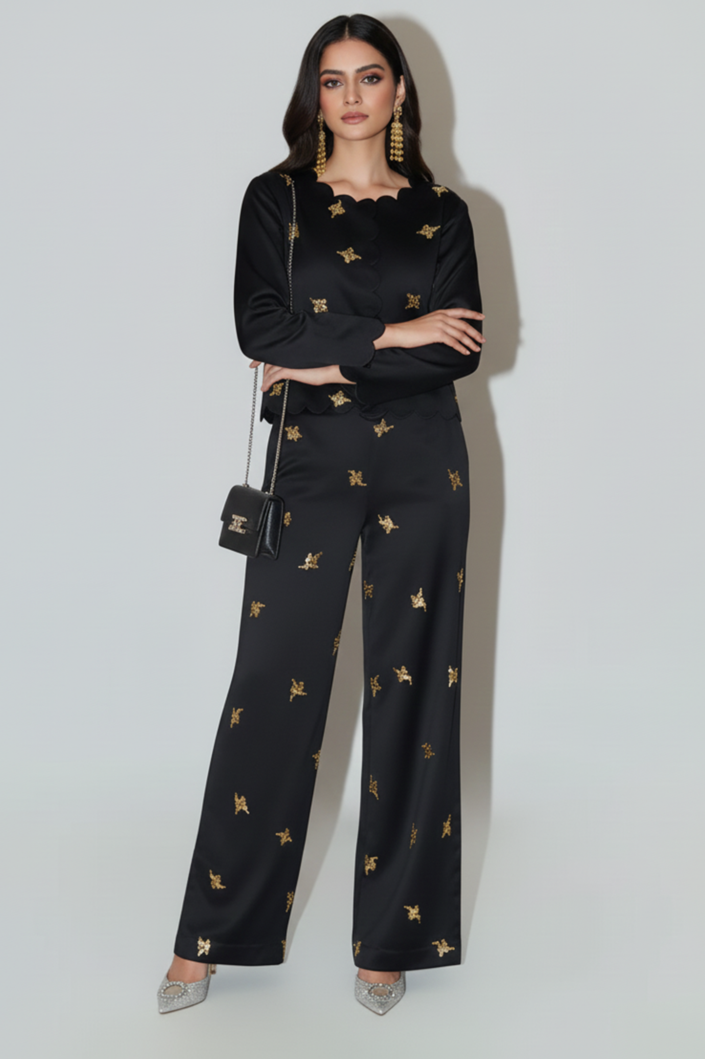 Midnight Scallop Co-ord Set