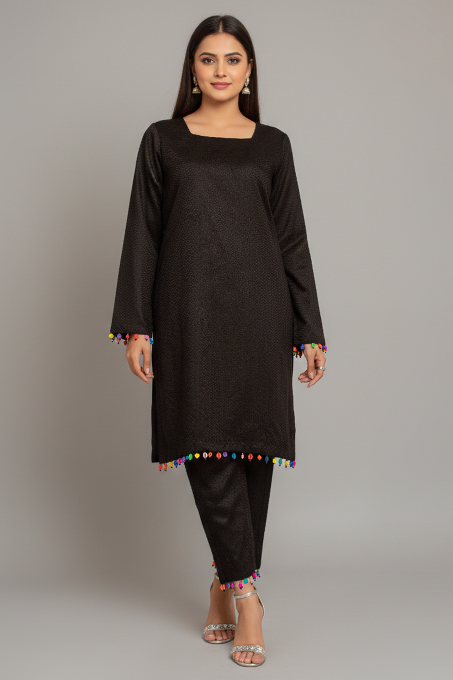 Black Crown Long Co Ord Set