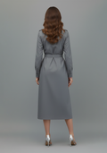 Executive Slate Belted Dress