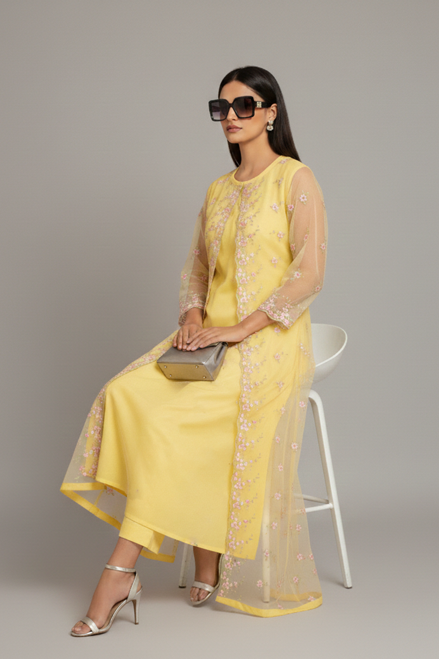 Luminous Layers Shrug Dress
