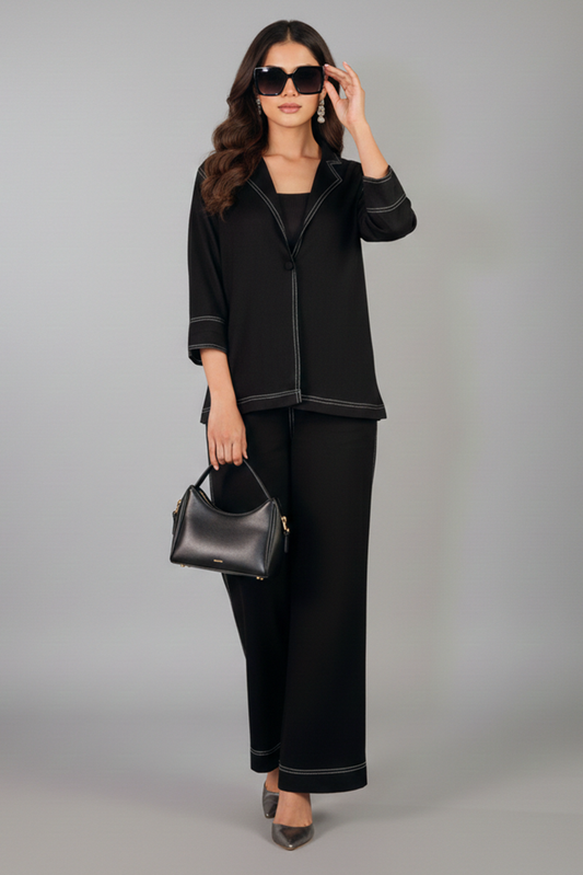 Contrast Stitch Power Co-ord Set