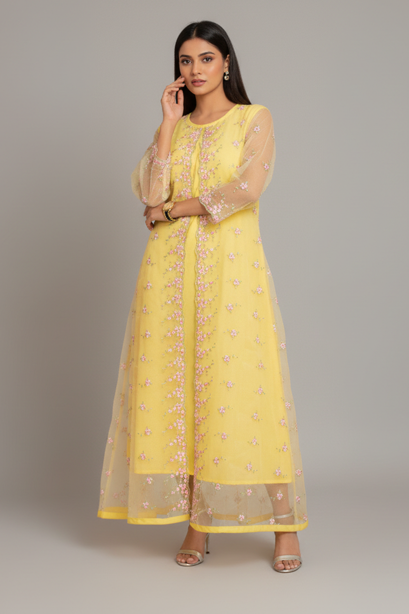 Luminous Layers Shrug Dress
