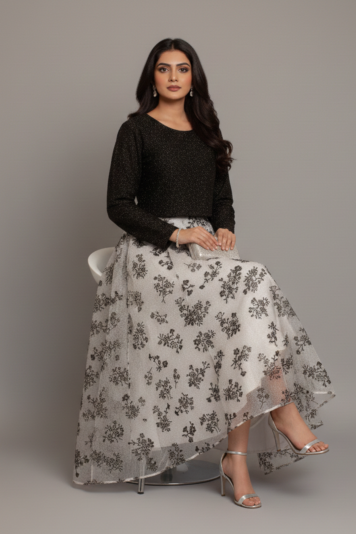 Ethereal Elegance Top & Skirt Set