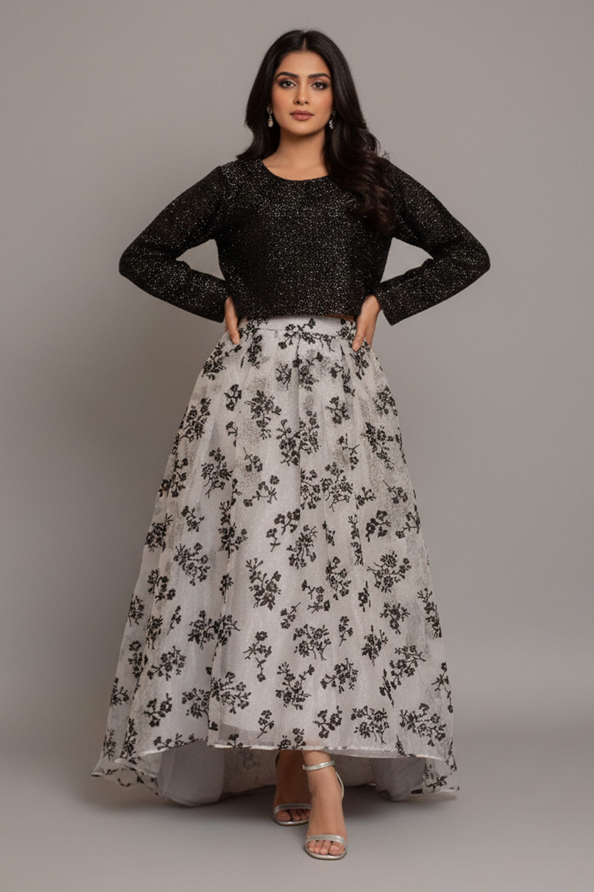 Ethereal Elegance Top & Skirt Set