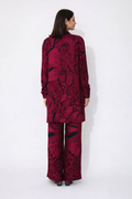 Crimson Dahlia Bow-Neck Co-ord Set