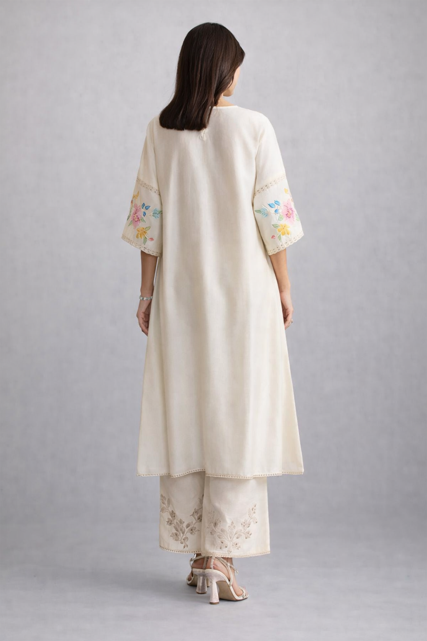 Ivory Meadow Eyelet Long Co-ord Set
