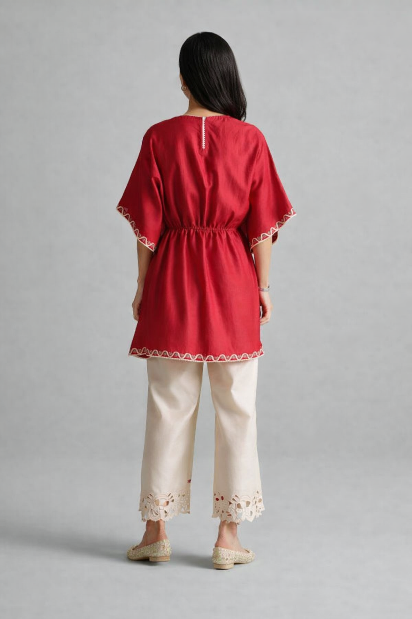 Ruby Bloom Embroidered Kaftan Co-ord Set