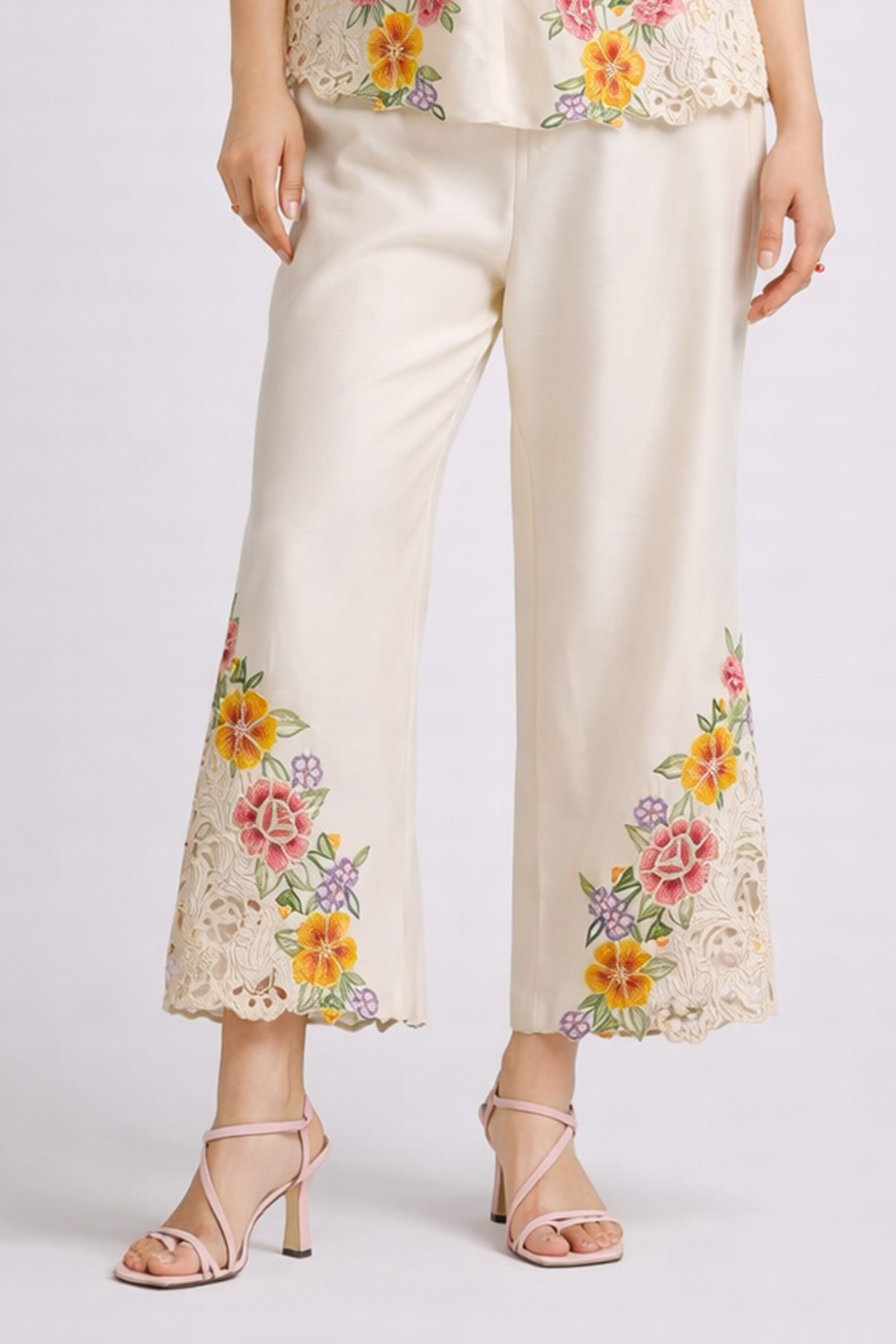 Magnolia Bloom Cutwork Co-ord Set