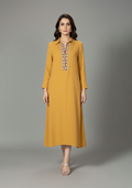 Marigold Embroidered Tunic Dress