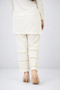 Lace-Trimmed Cigarette Trouser