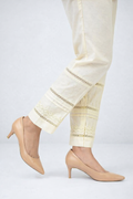 Lace-Trimmed Cigarette Trouser