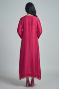 Magenta Silk Longline Tunic