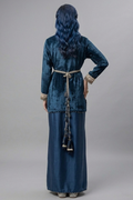Midnight Teal Velvet Tunic