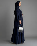 Midnight Tiered Chiffon Abaya