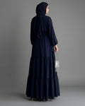 Midnight Tiered Chiffon Abaya