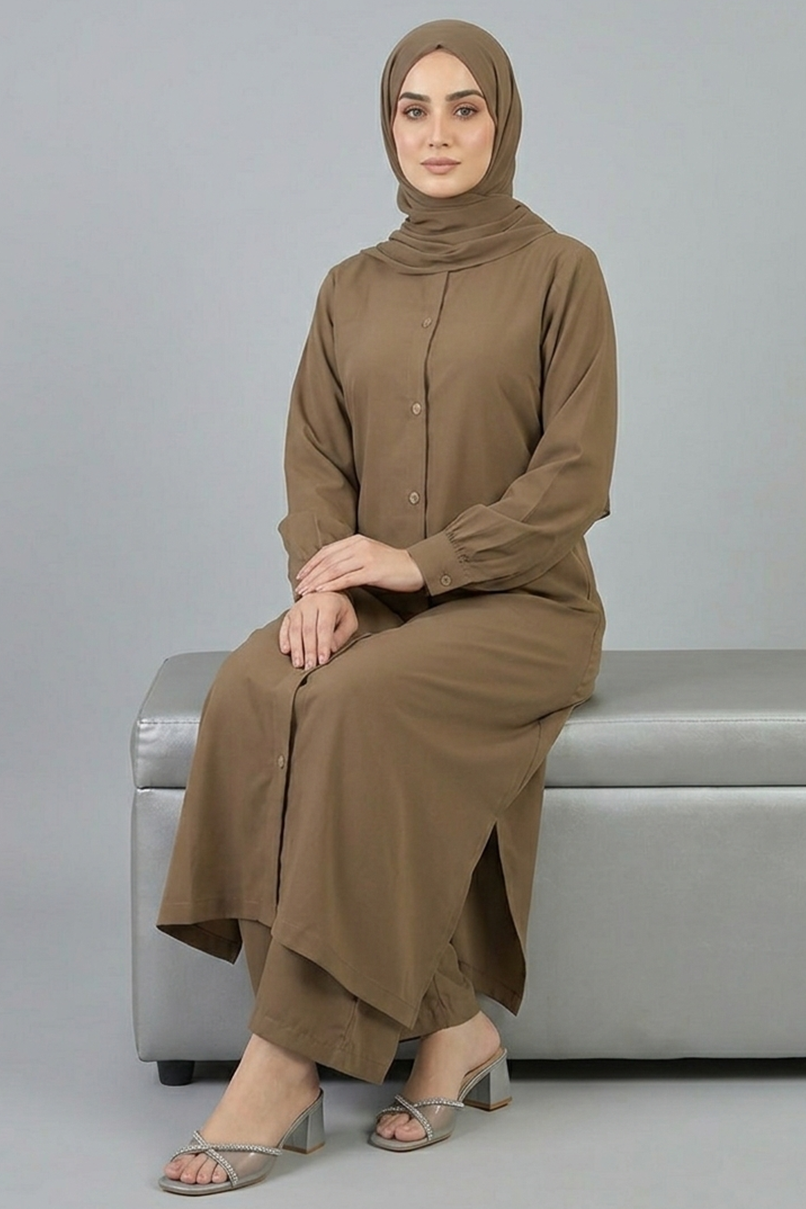 Mocca Utility Co-ord Abaya