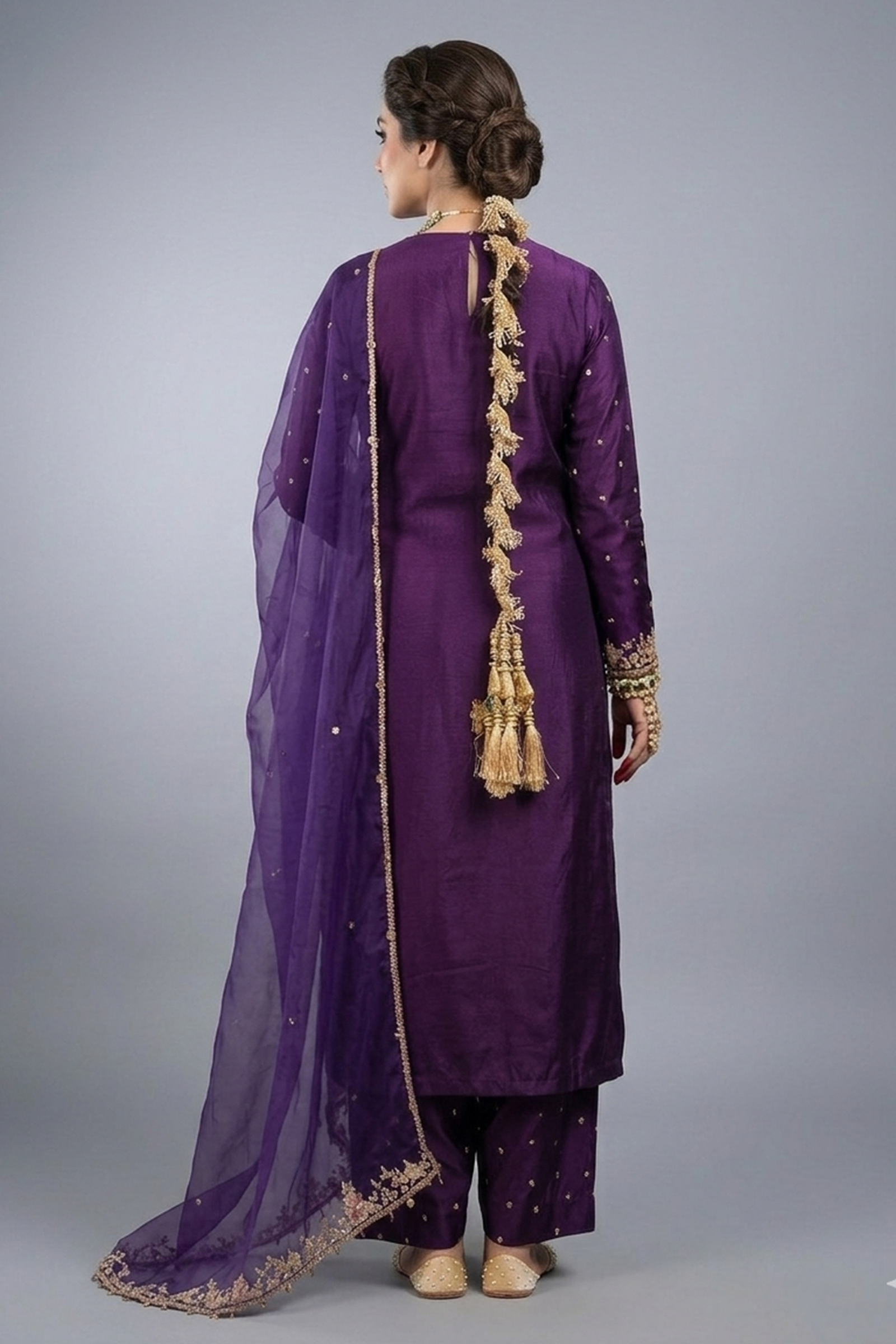 Royal Plum Embroidered