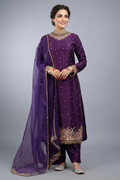 Royal Plum Embroidered