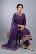 Royal Plum Embroidered