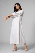 Serene Ivory Linen Lounge Dress