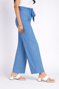 Sky Blue Relaxed High-Rise Trousers