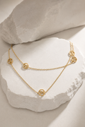 Monogram Medallion Layered Necklace