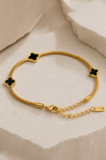 Noir Clover Mesh Bracelet