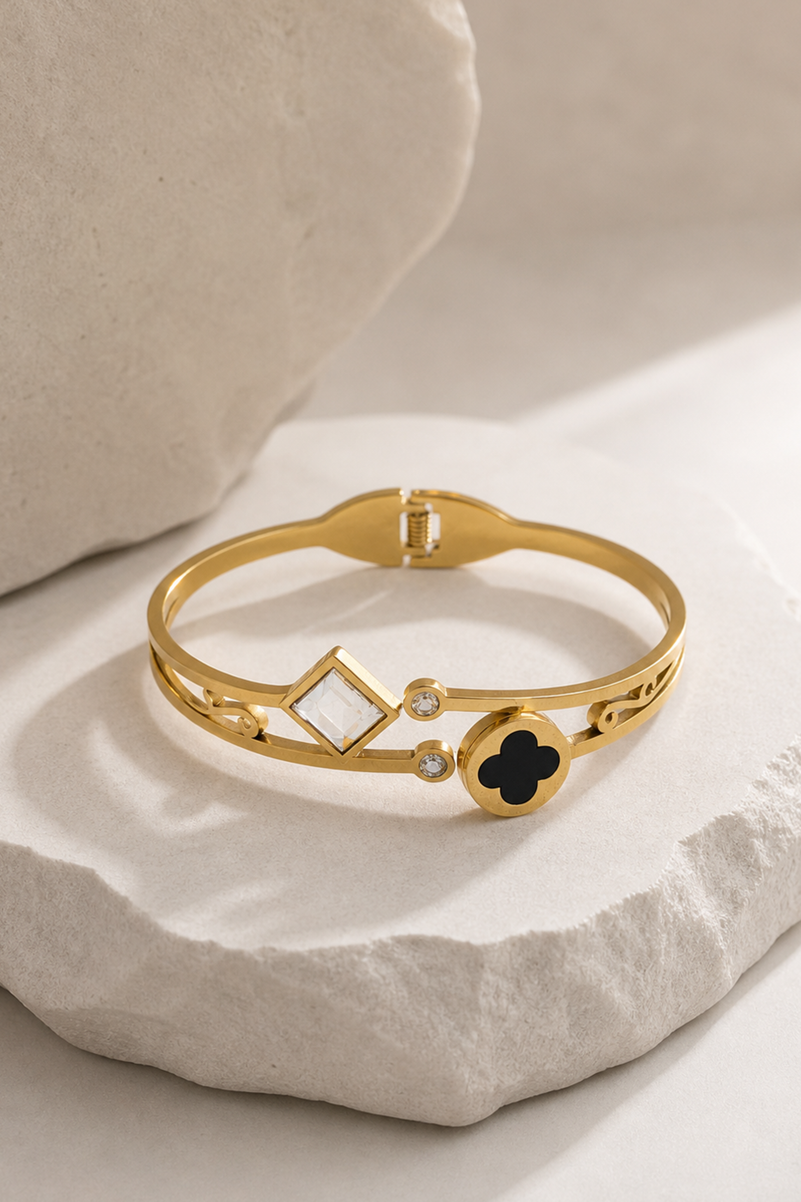 Geometric Charm Fusion Bracelet